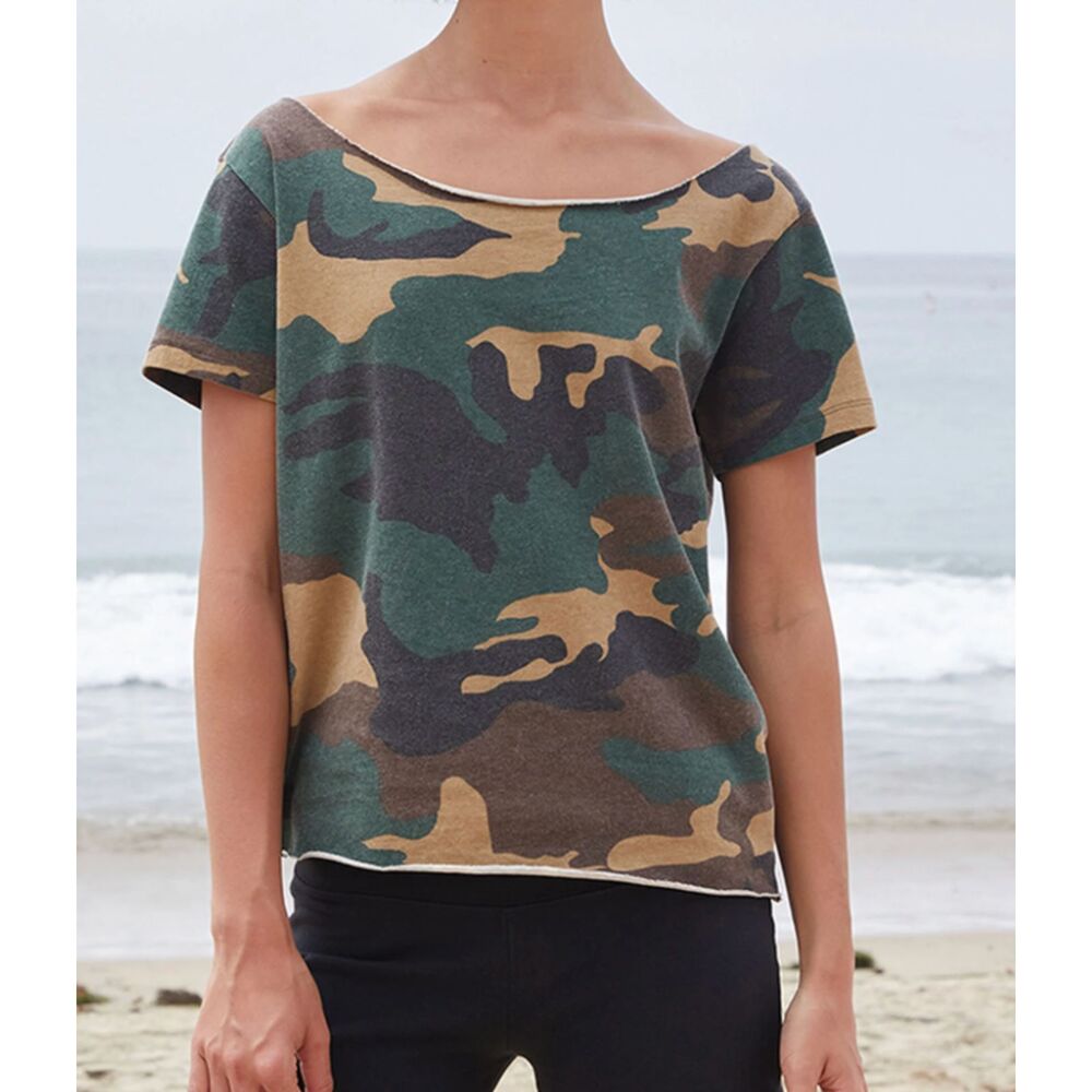 Brandy Melville Camo Off-The-Shoulder Top